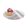 Striped Marble Round Serving Board