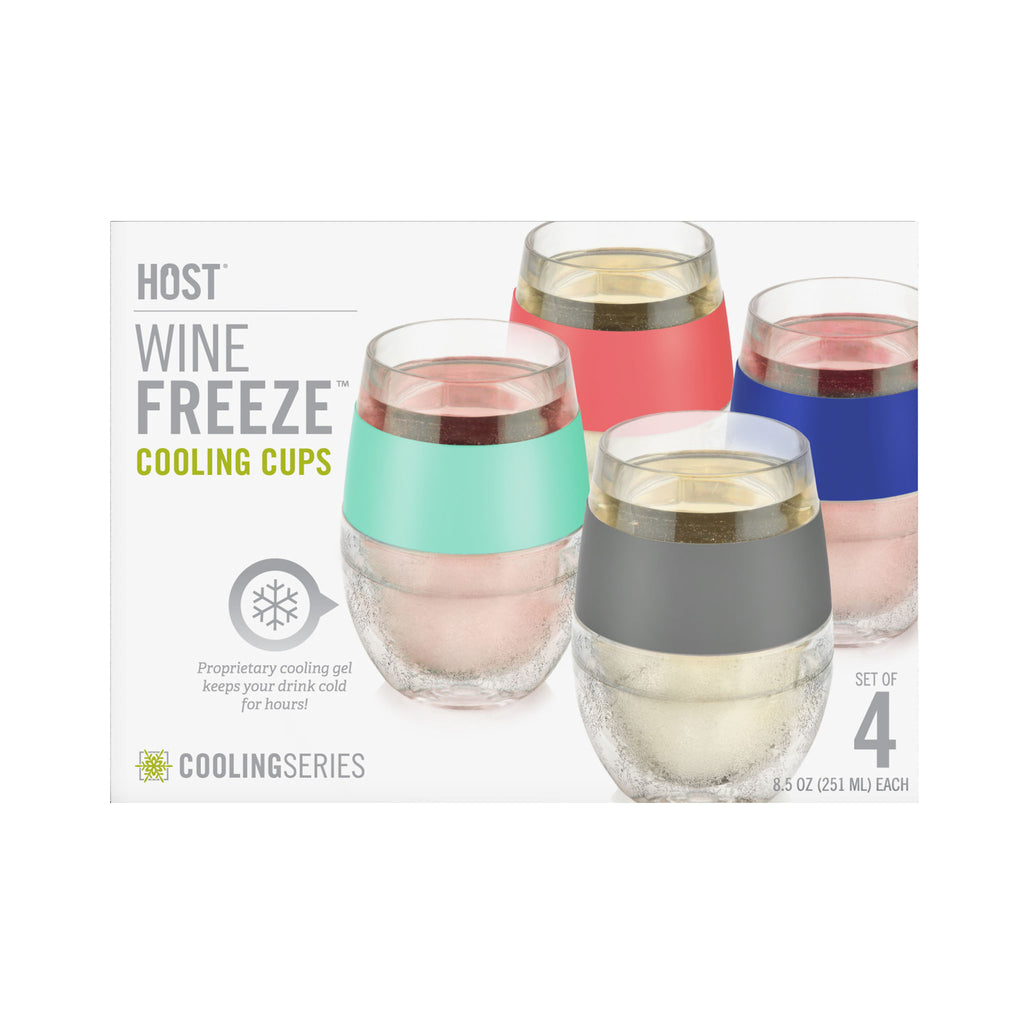 HOST FREEZE  Wine Cooling Cups  Set of 4 packaging