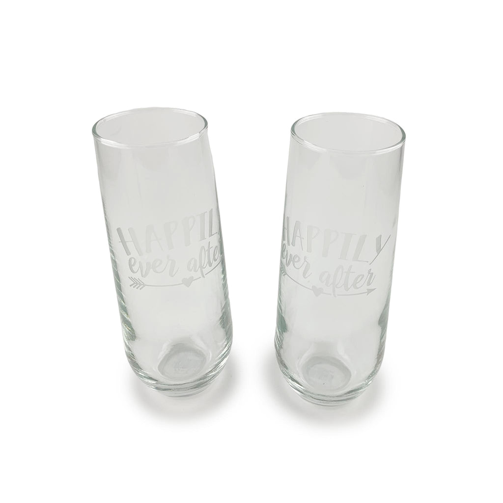 Happily Ever After Stemless Flute Set of 2