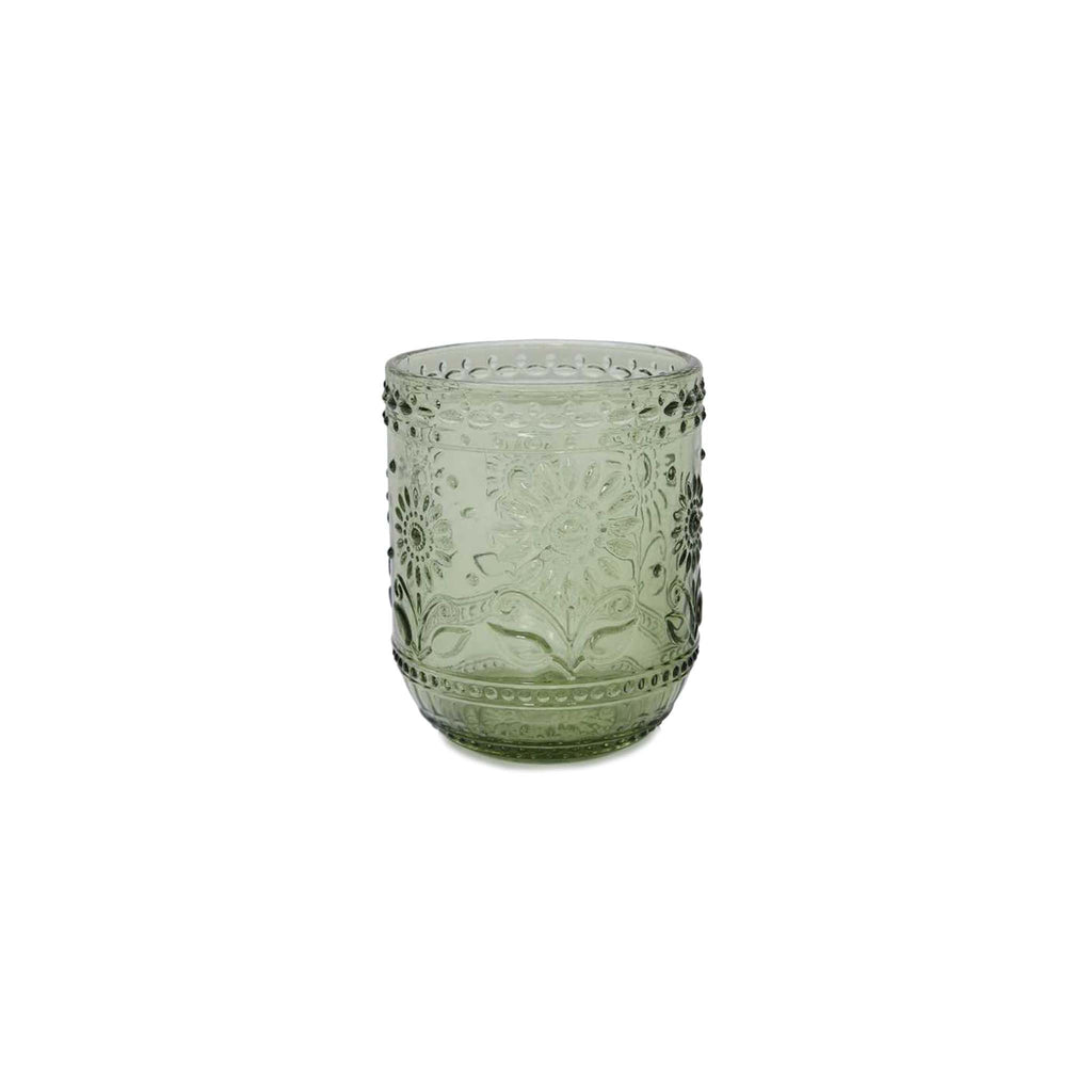 Embossed Floral Tumbler - Green