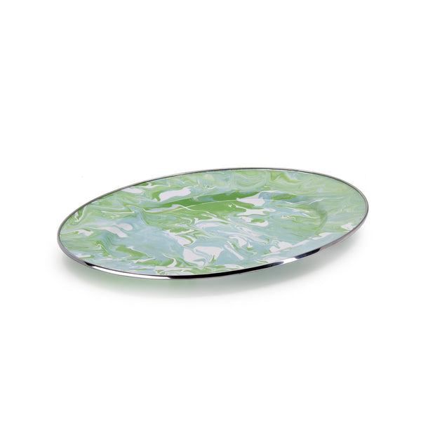 Enamelware Oval Platter: Modern Monet