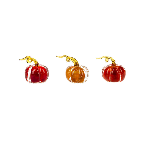 Mini Glass Pumpkin Figurines