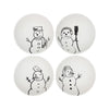 Stoneware Bowls with Snowmen