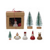 Gift Boxed Christmas Scene with Figures & Trees