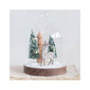 Glass Cloche with LED Winter Forest Scene with Deer