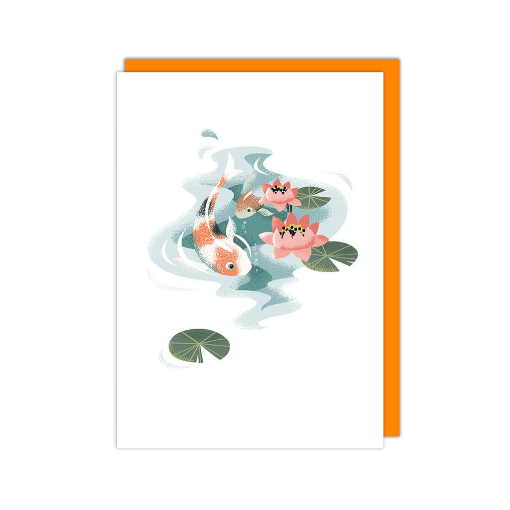 Koi Lotus Card