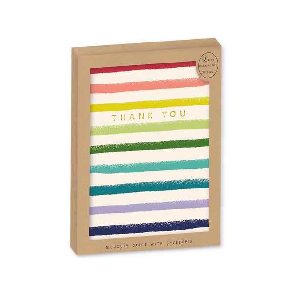 Lux Striped Thank You Notes