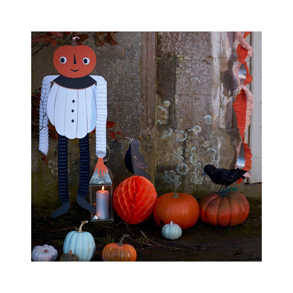 Vintage Halloween Honeycomb Decorations - in use