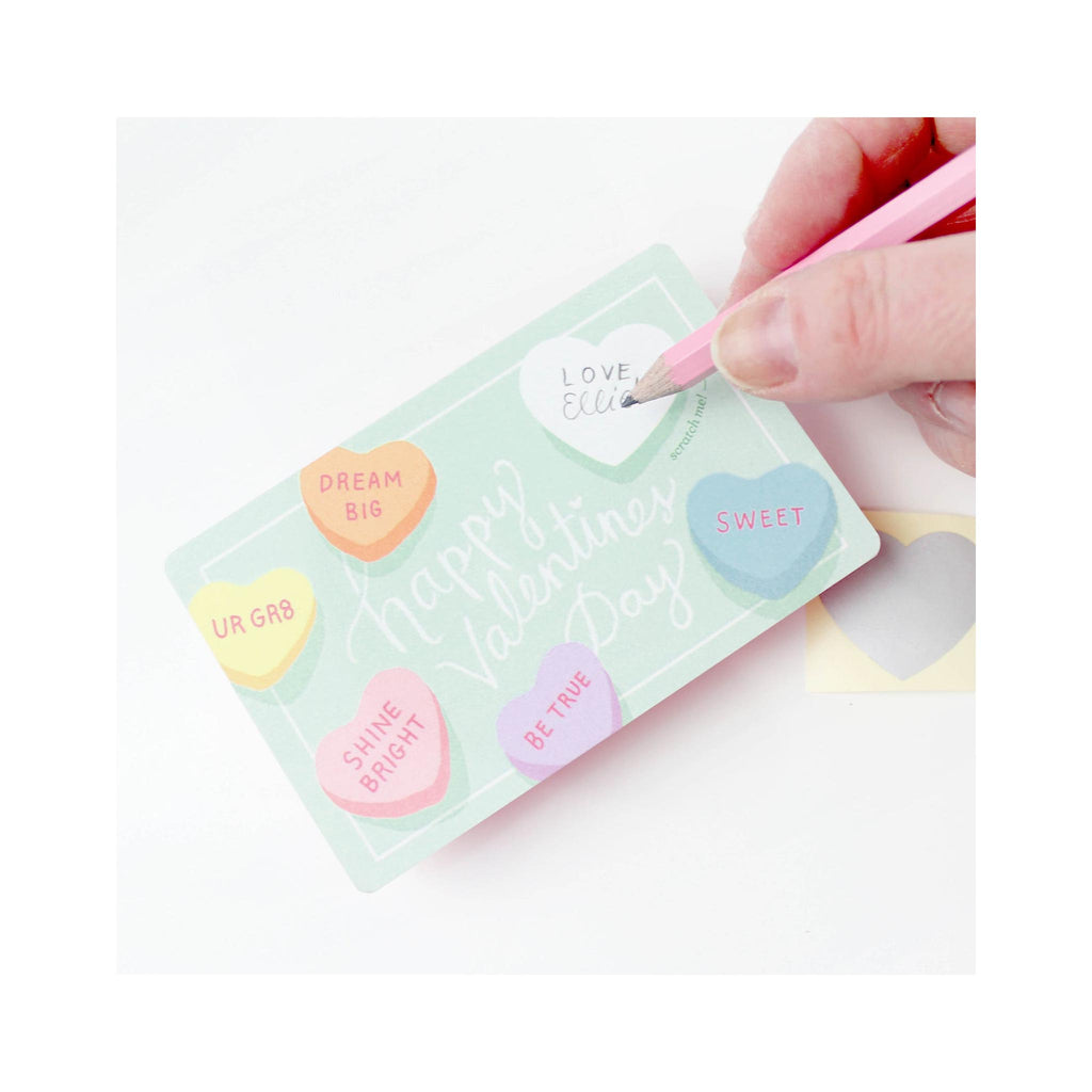 Sweetheart Valentine's Scratch off Cards - writing message