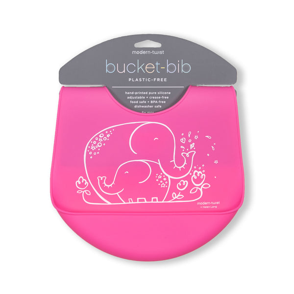 Modern Twist Bucket Bib - Elephant Hugs 