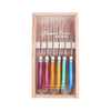 Laguiole Steak Knives Set of 6 - Rainbow - Flat Box