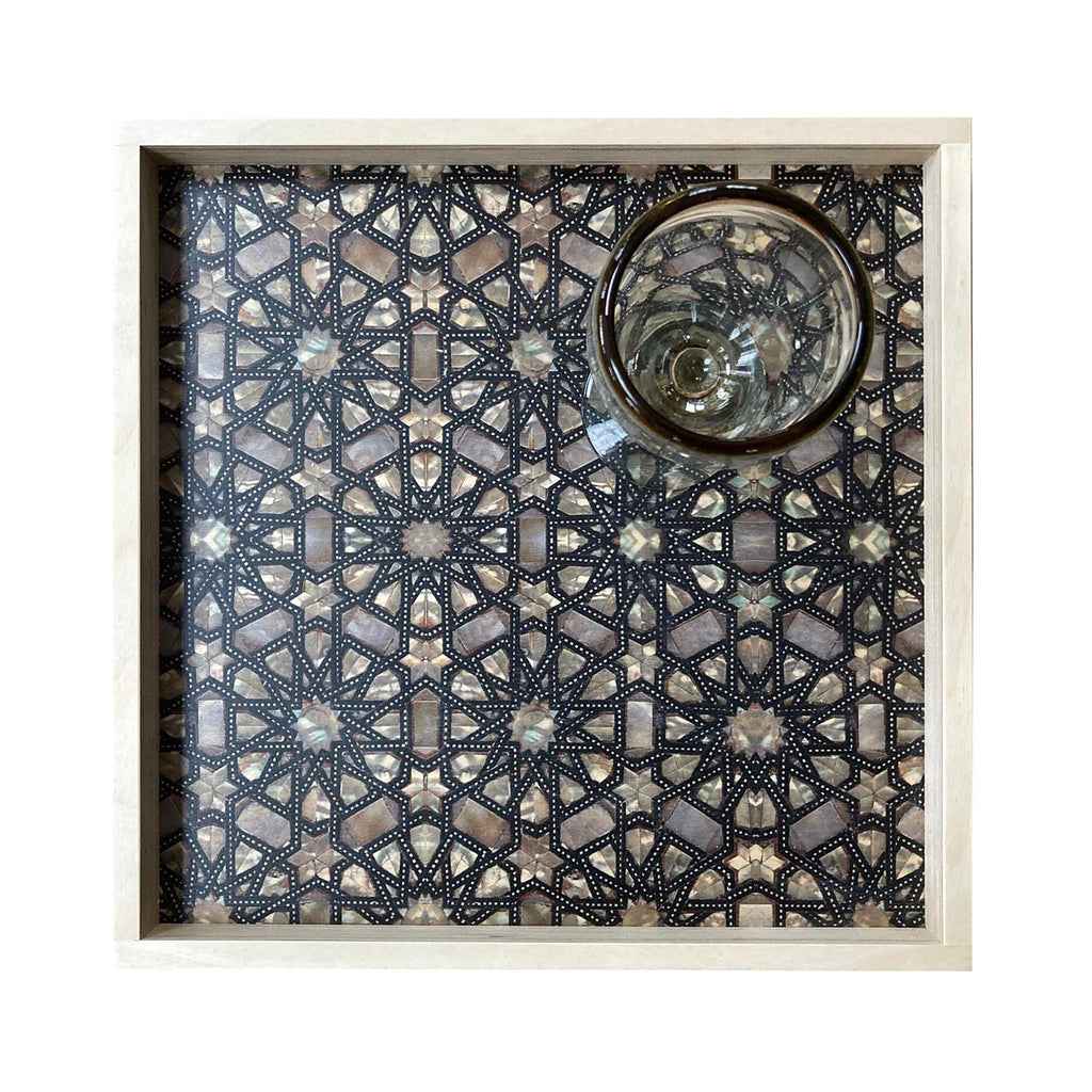 LAMOU Printed Baltic Birch Serving Tray - Astral Pearls
