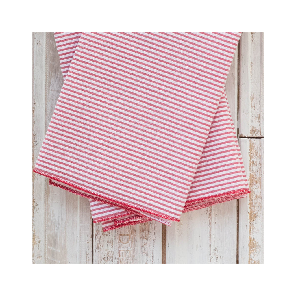 Seersucker Cocktail Napkin Set of 4 - Red