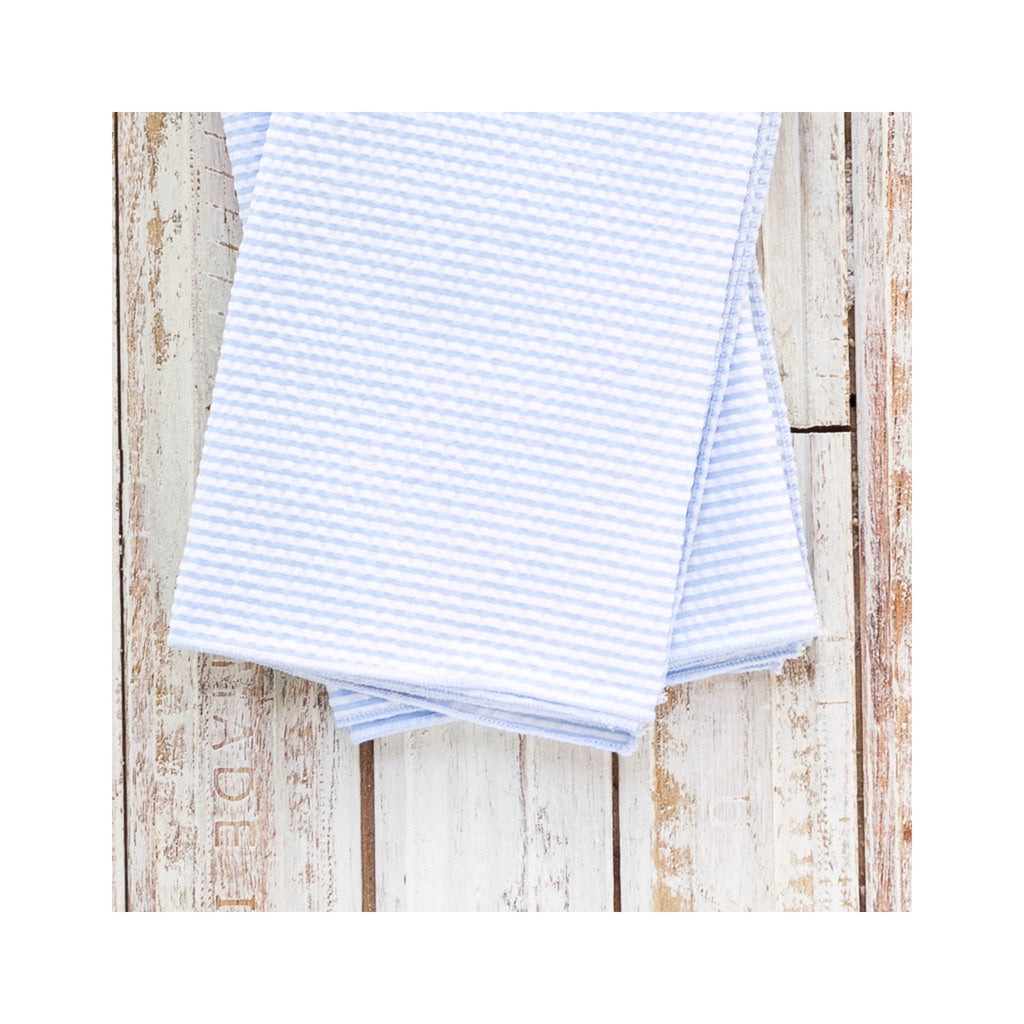 Seersucker Cocktail Napkin Set of 4 - Pale Blue