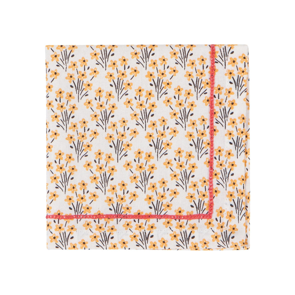 Bouquet Cocktail Napkin Set of 4 - Print 1 folded