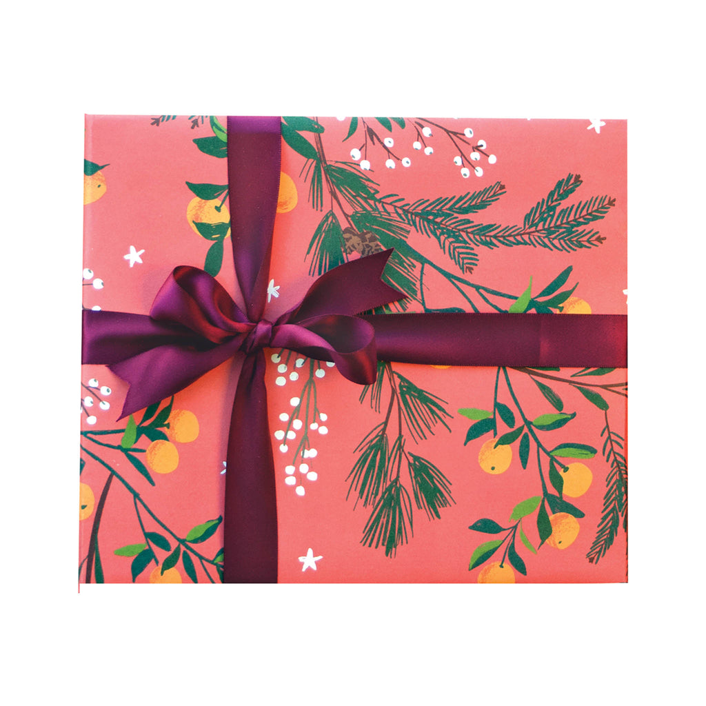 Smudge Ink Wrapping Paper Roll - Clementines & Botanicals