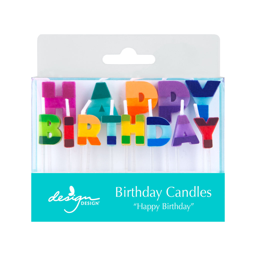 Color Block Birthday Candles