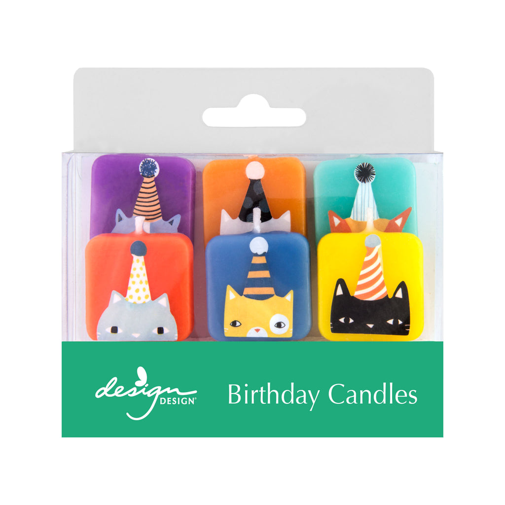Cats with Hats Birthday Candles