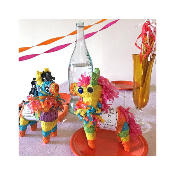 Mini Tabletop Piñata on table