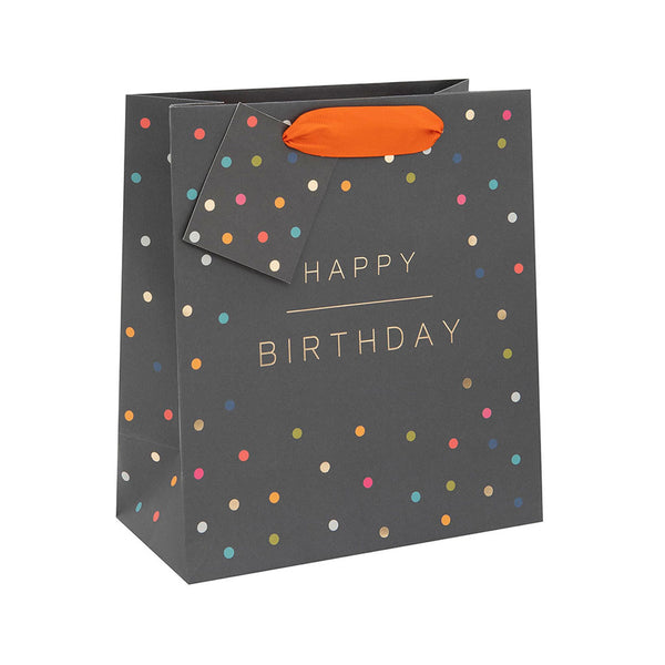 Medium Gift Bag - Happy Birthday Dots