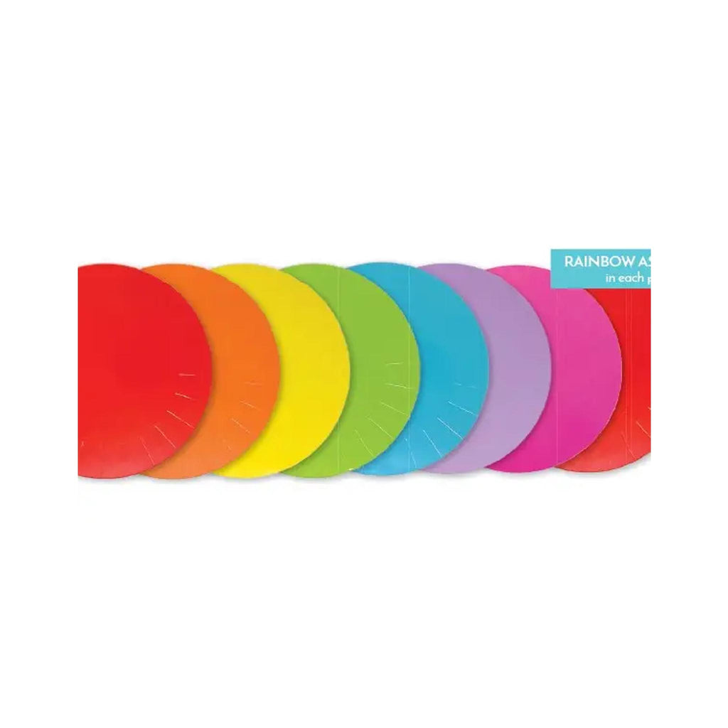 Rainbow Assortment Party Plates Set of 8