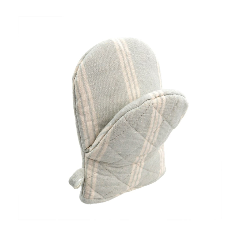 French Linen Mini Oven Mitt - Soft Blue