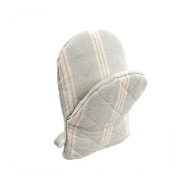 French Linen Mini Oven Mitt - Soft Blue