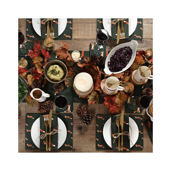 Foxes Napkins Set of 4 in use