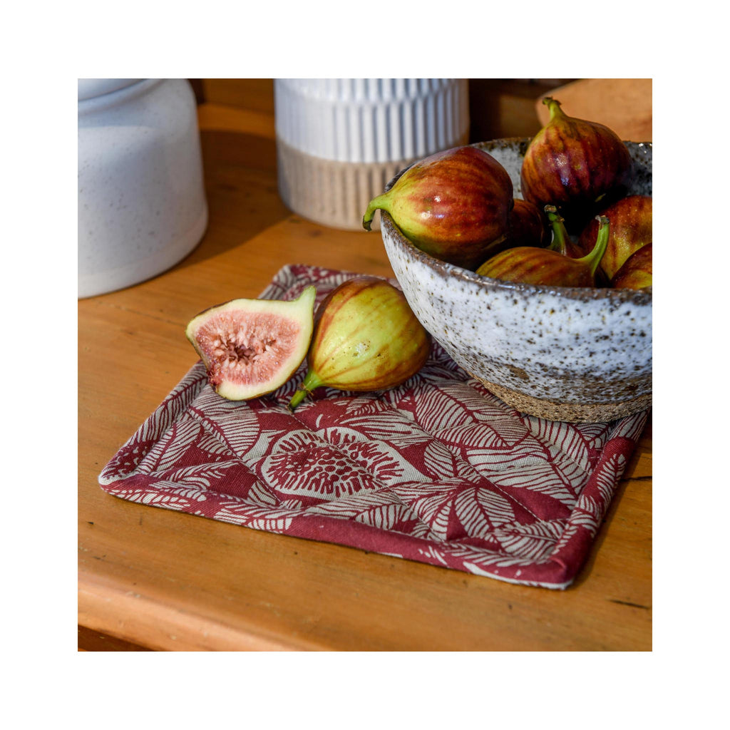 Recycled Cotton Fig Pot Holders - Ruby