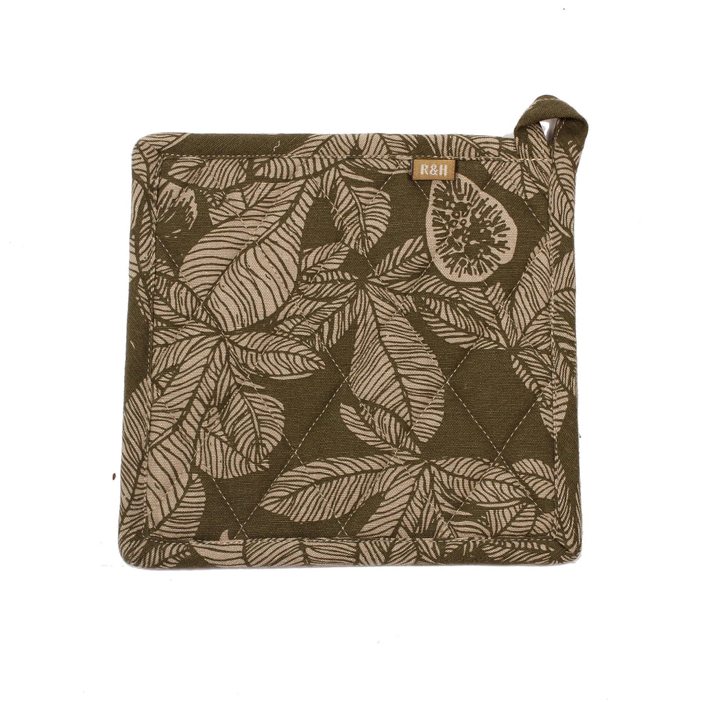 Recycled Cotton Fig Pot Holders - Burnt Olive