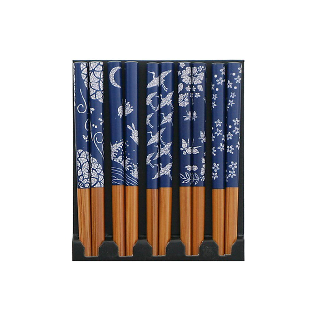 Chopstick Pairs - Boxed Set - Blue/White