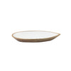 Mango Wood & White Enamel Oval Dish - Medium