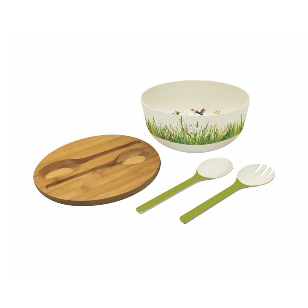 Vicki Sawyer Bamboo Salad Bowl Set - Meadow Buzz