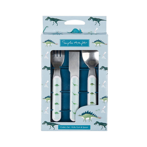 Children's Melamine Cutlery Set -Dinosaurs