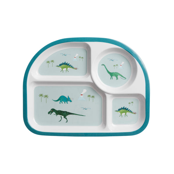Children's Melamine Divided Plate - Dinosaurs