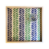 LAMOU Baltic Birch Printed Serving Tray - Linear Leaves -  Blue/Green