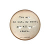 Glass Paperweights with Messages of Love- My Sun My Moon