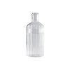 Metropolitan Ribbed Glass Bottle Vases - Clear