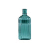 Metropolitan Ribbed Glass Bottle Vases - Green Blue
