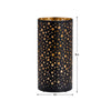Silhouette Dot Design LED Hurricane Lamps- Tall dimensions
