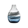 Andrea Swirl Glass Bulb Vases - Blue - 10.75"
