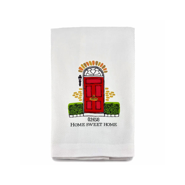 Home Sweet Home Zip Code Tea Towel - 02458