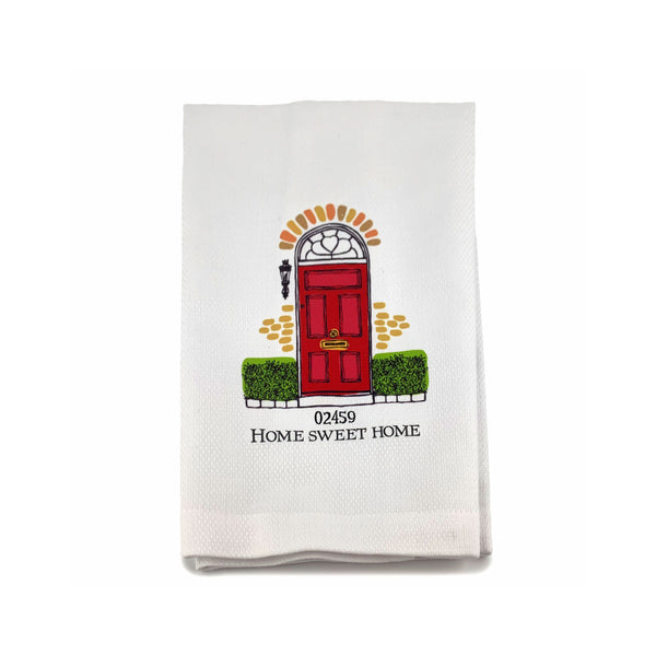 Home Sweet Home Zip Code Tea Towel- 02459