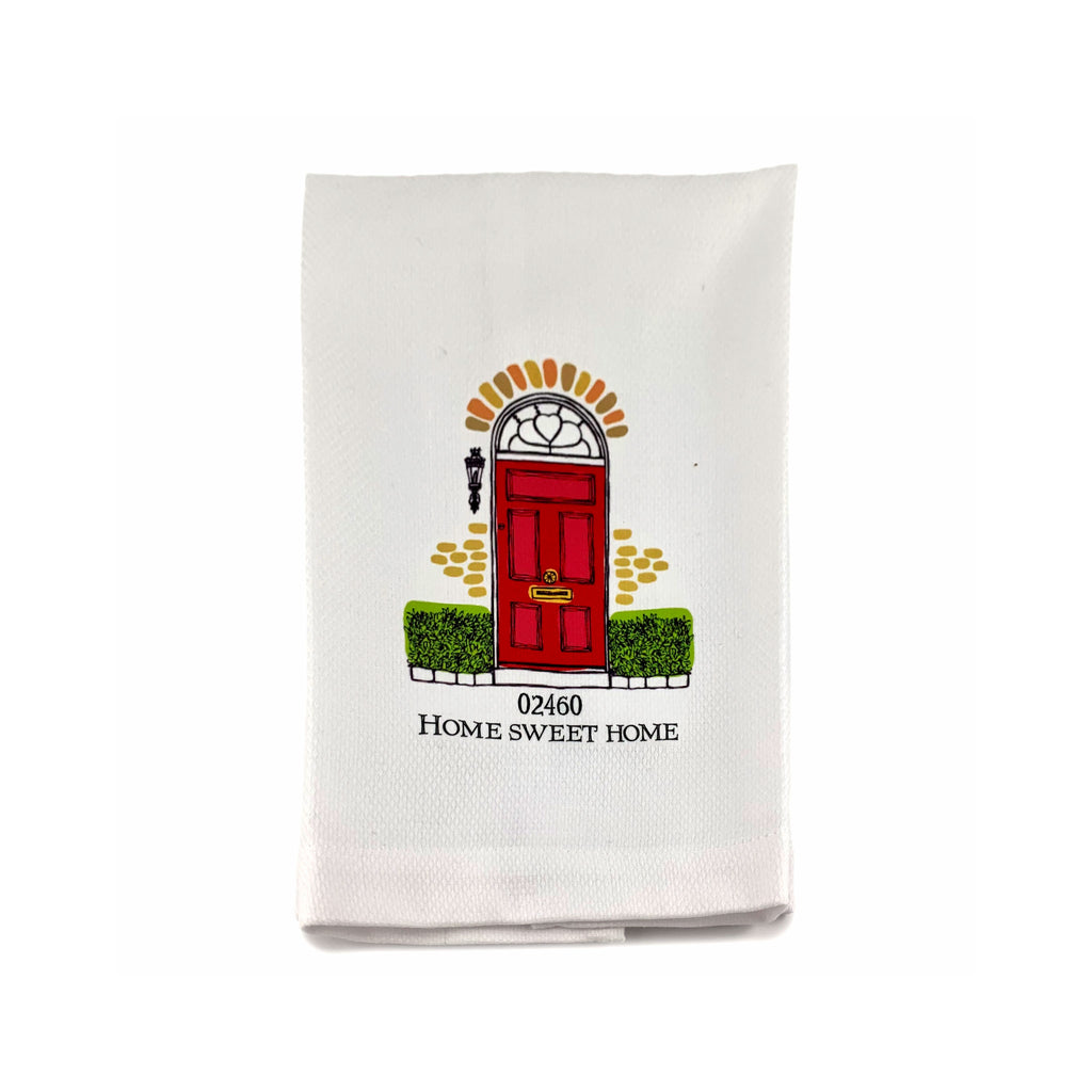 Home Sweet Home Zip Code Tea Towel -02460