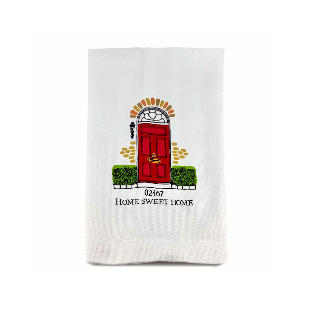 Home Sweet Home Zip Code Tea Towel - 02467
