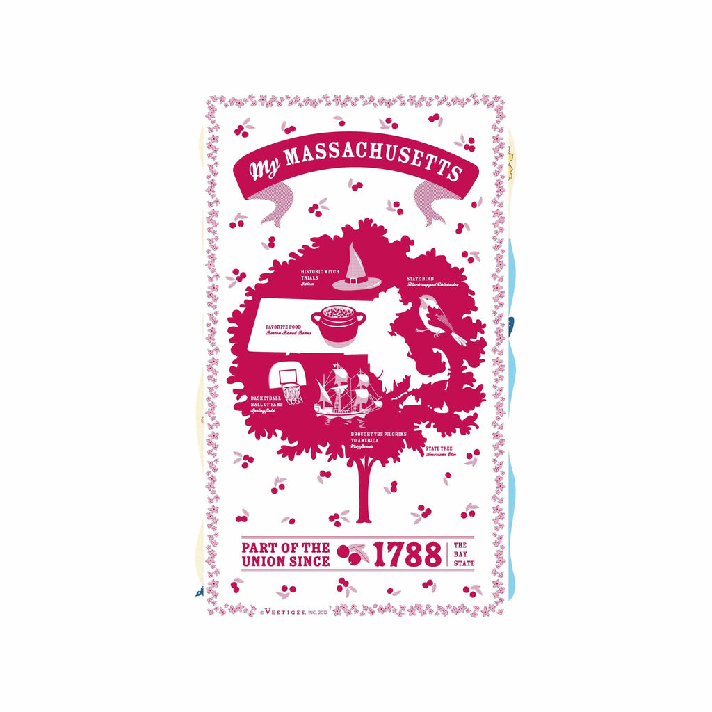 Massachusetts State Kitchen Towel