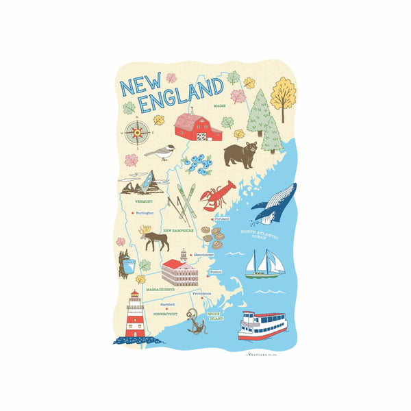 New England Region Kitchen Towel