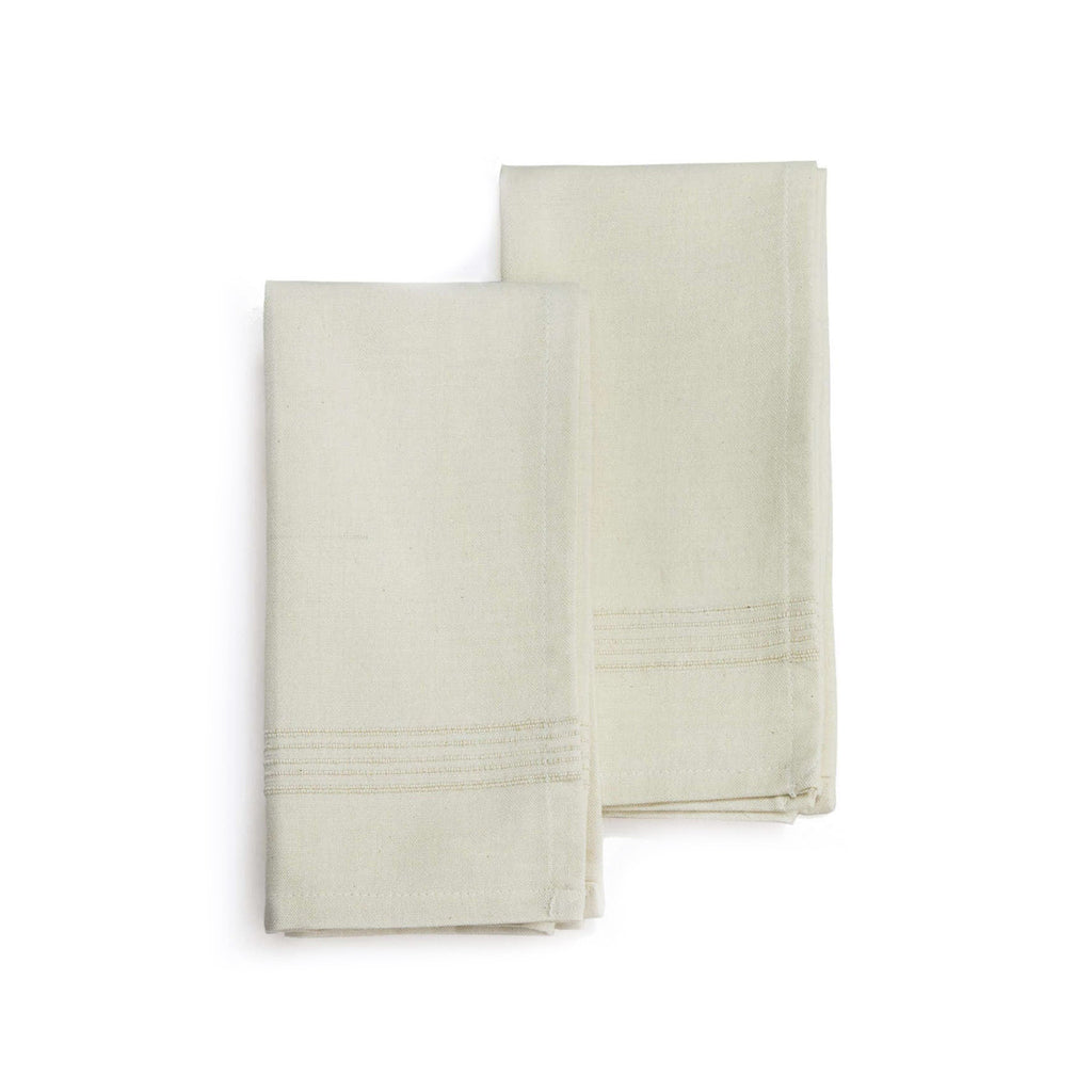 Hand-woven Cotton Napkins Set of 2 - Whipped Cream