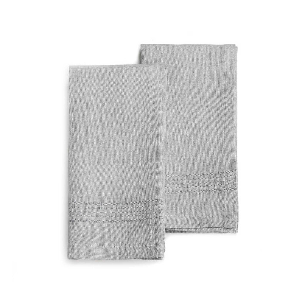Hand-woven Cotton Napkins Set of 2 - Sea Salt