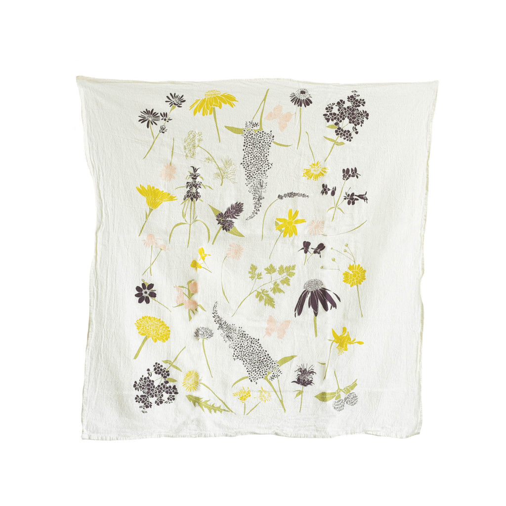 Flour Sack Tea Towel - Butterfly Garden